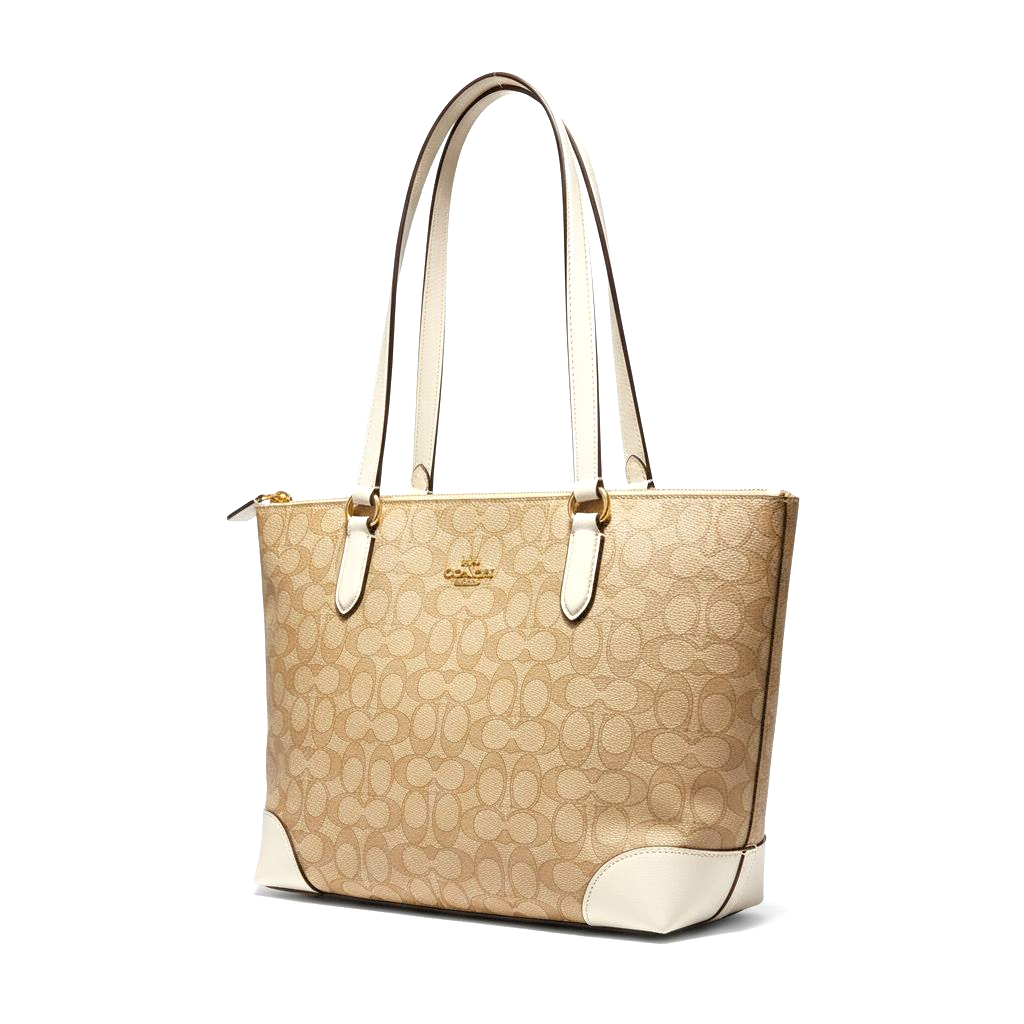 Coach Signature Jacquard Zip Tote Bag