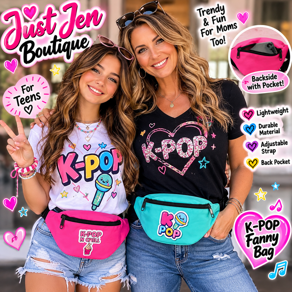 K-Pop Fanny Pack – Cute Adjustable Waist & Crossbody Belt Bag