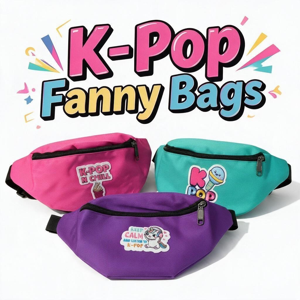 K-Pop Fanny Pack – Cute Adjustable Waist & Crossbody Belt Bag