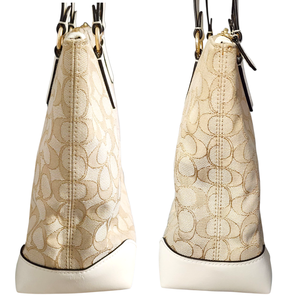 Coach Signature Jacquard Zip Tote Bag