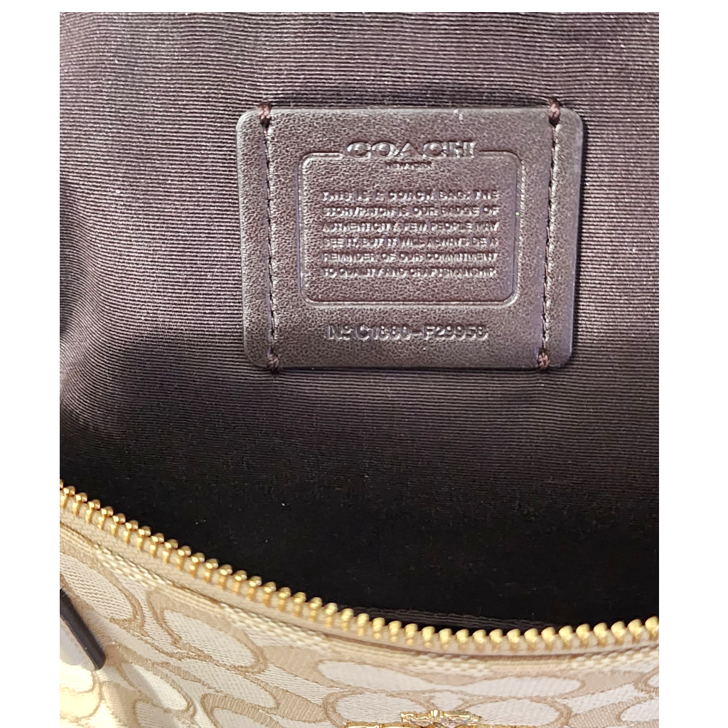 Coach Signature Jacquard Zip Tote Bag