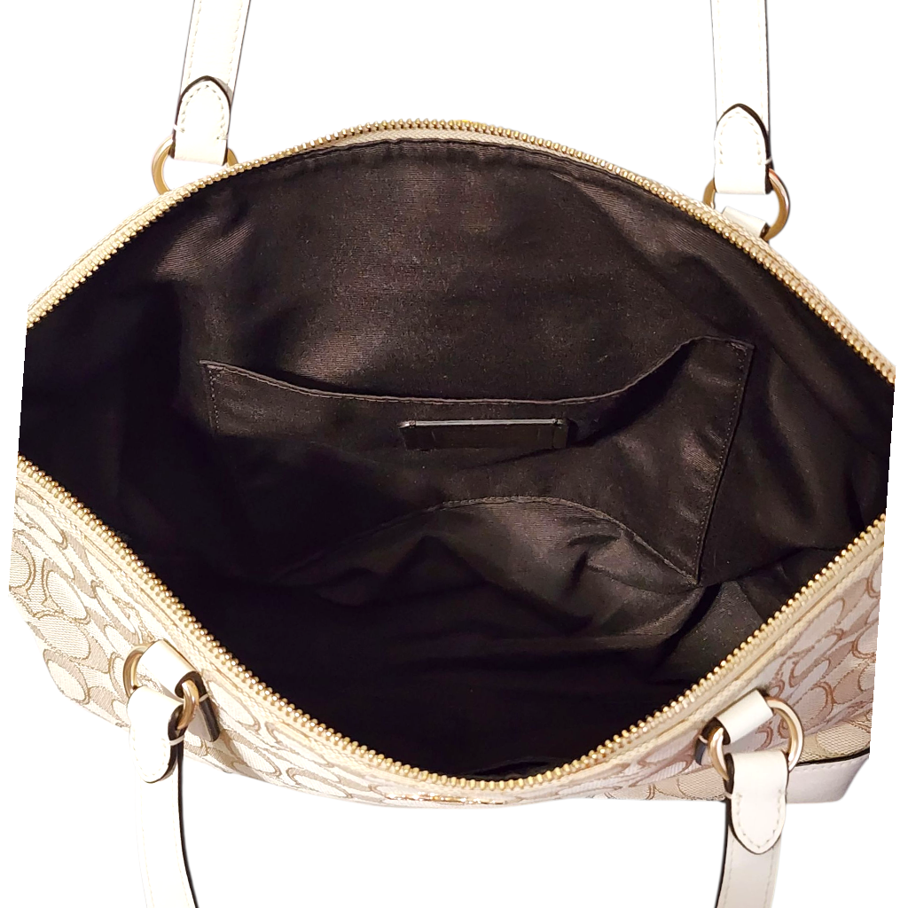 Coach Signature Jacquard Zip Tote Bag