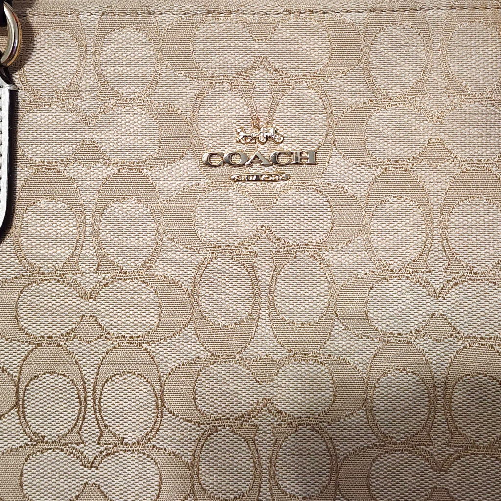 Coach Signature Jacquard Zip Tote Bag