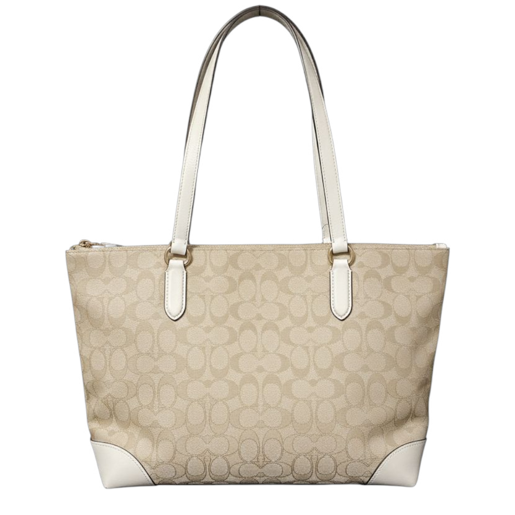 Coach Signature Jacquard Zip Tote Bag
