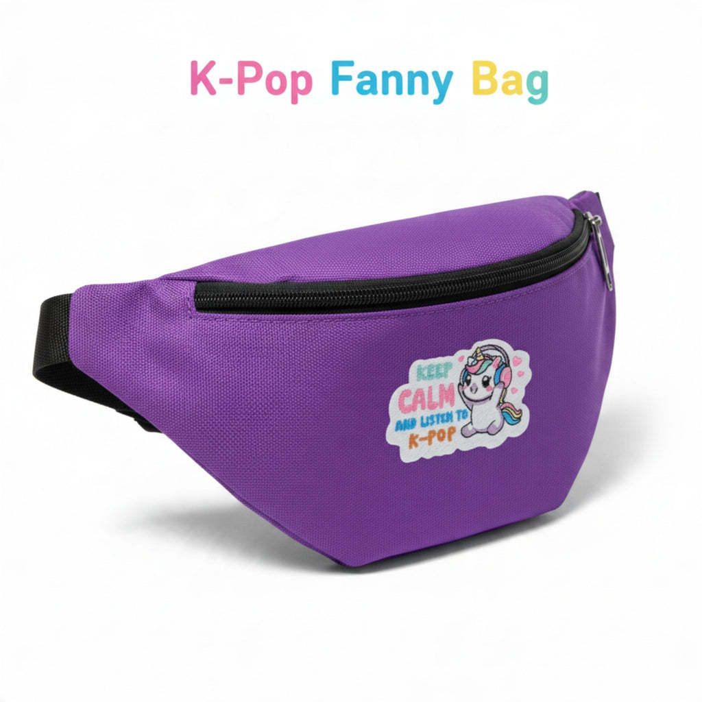 K-Pop Fanny Pack – Cute Adjustable Waist & Crossbody Belt Bag