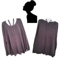 J.Jill Plus Size Graphite Gray Ruffle Bottom Split Back Sweater