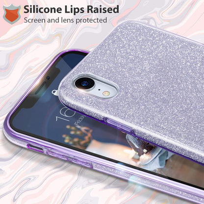 Iphone XR Case Glitter Slim Shiny Sparkle Crystal Bling Cover Cute Girls Case for Iphone XR 6.1'' (Purple)