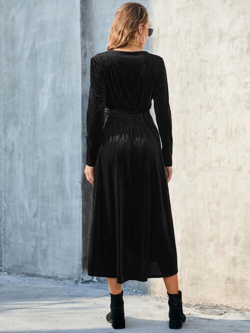 Tie Front Slit Dress – Chic & Effortlessly Elegant