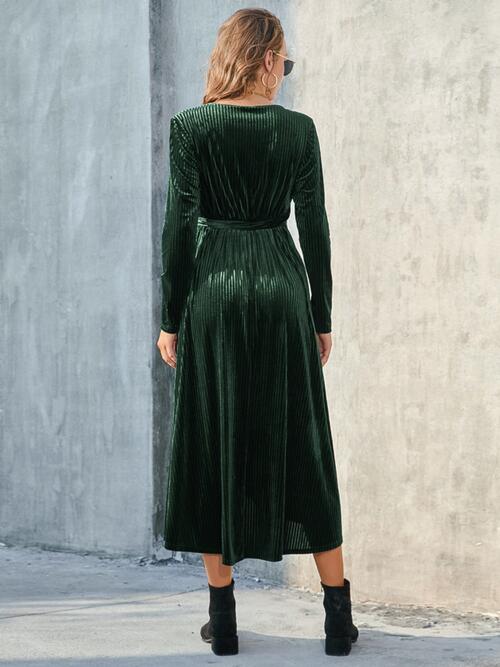 Tie Front Slit Dress – Chic & Effortlessly Elegant