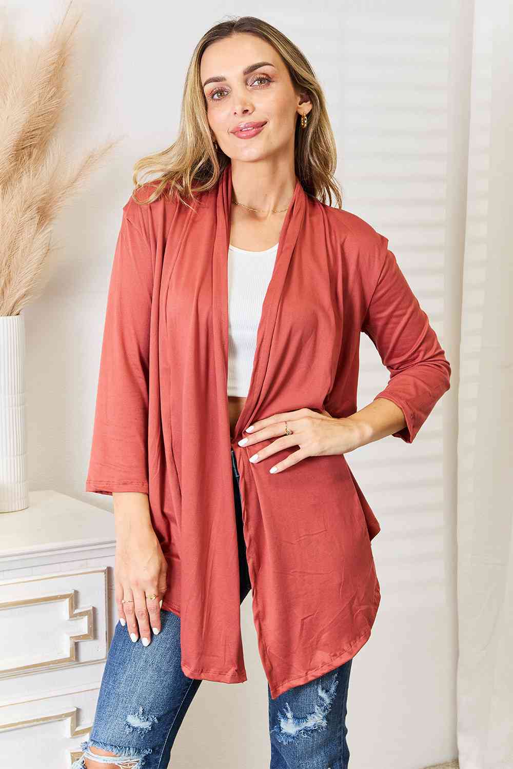 Culture Code Open Front Draped Cardigan – Women's Versatile Layering Piece