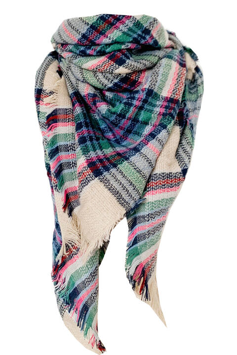 Faux Cashmere Plaid Scarf