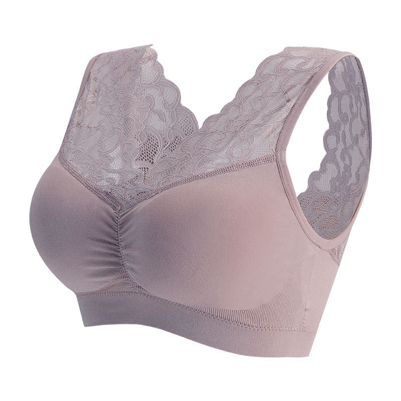 Seamless Lace Wireless Push-Up Yoga Bra – Beauty Back Support