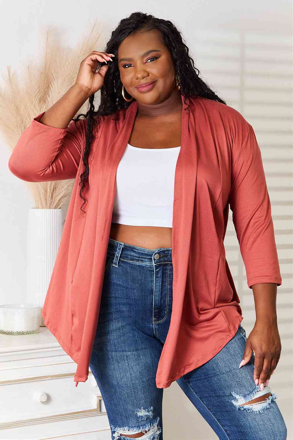 Culture Code Open Front Draped Cardigan – Women's Versatile Layering Piece