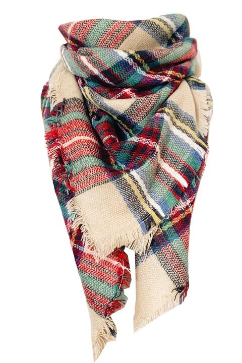 Faux Cashmere Plaid Scarf