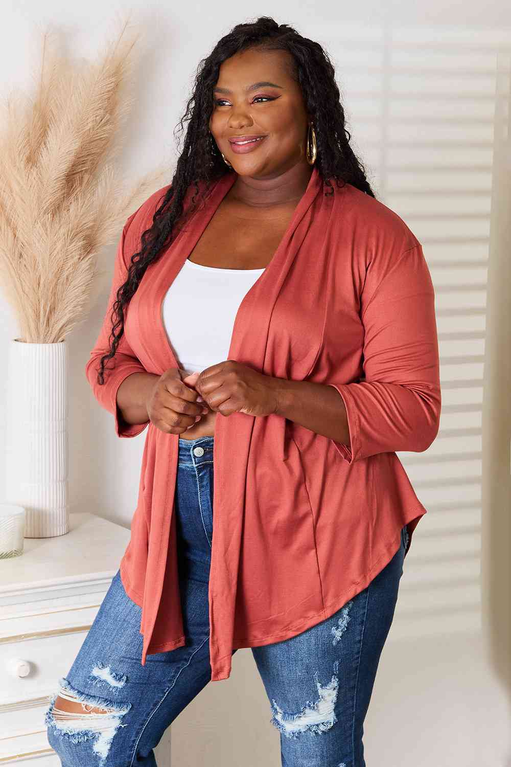 Culture Code Open Front Draped Cardigan – Women's Versatile Layering Piece