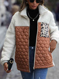 Leopard Color Block Zip-Up Jacket – Women's Bold Outerwear